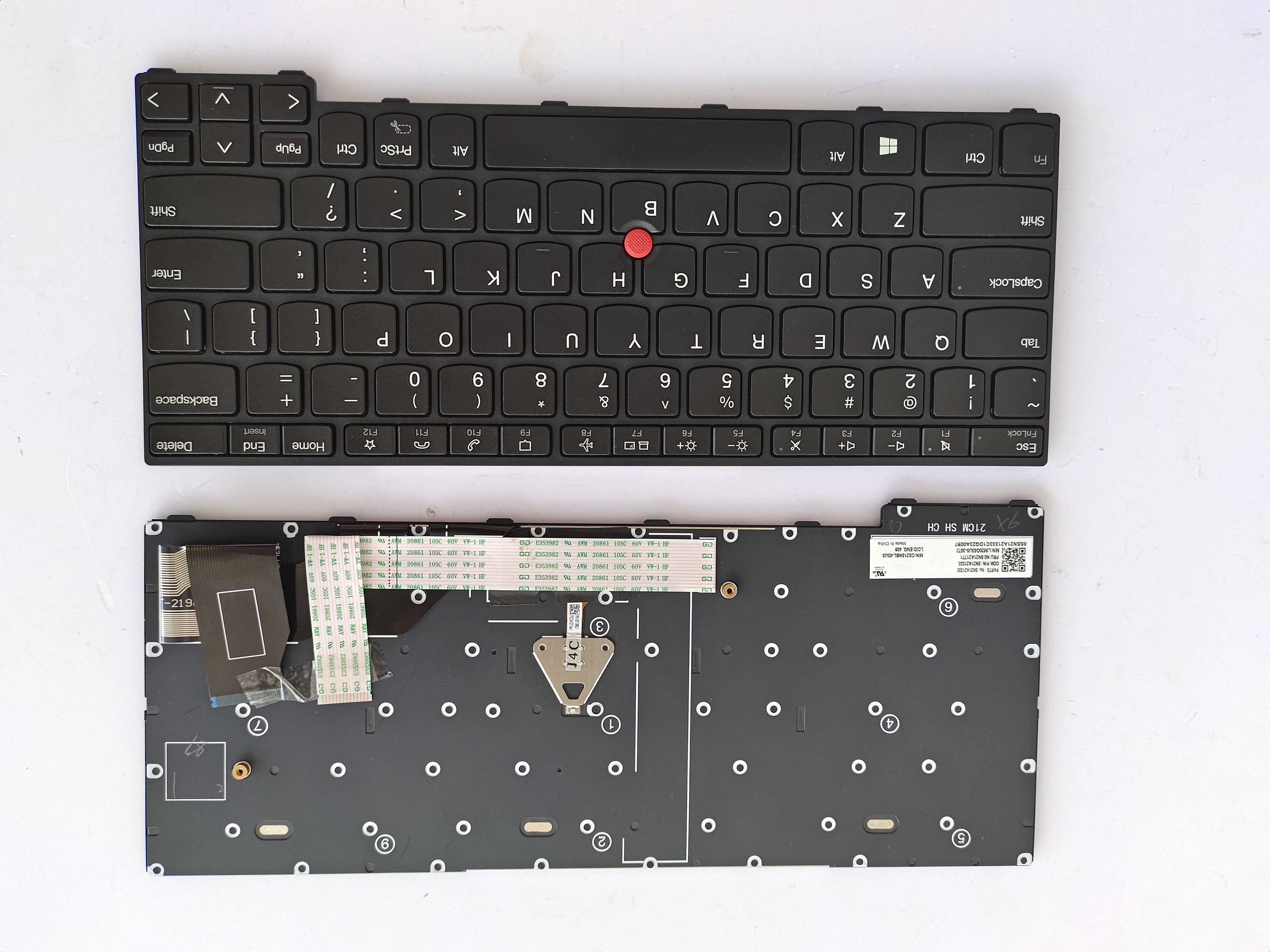 Picture of New Replacement Laptop Keyboard For IBM X13 second generation/X13 GEN2/L13 GEN2 BLACK FRAME BLACK US Layout